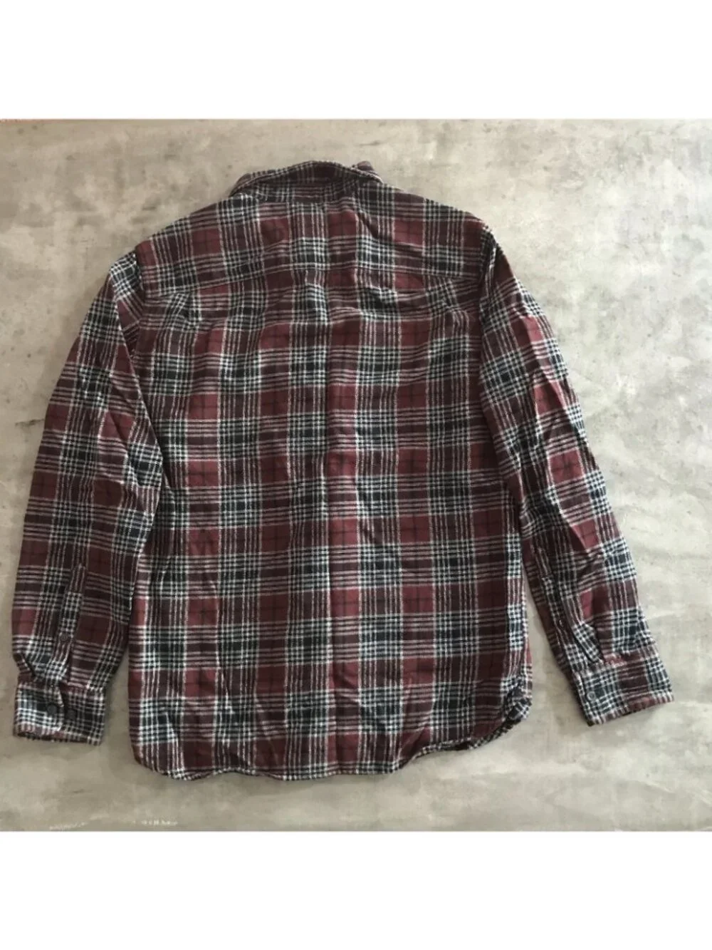 The North Face Flannel Shirt Men Small Plaid Black Burgundy Outdoor Grunge Skate